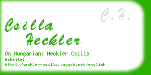csilla heckler business card